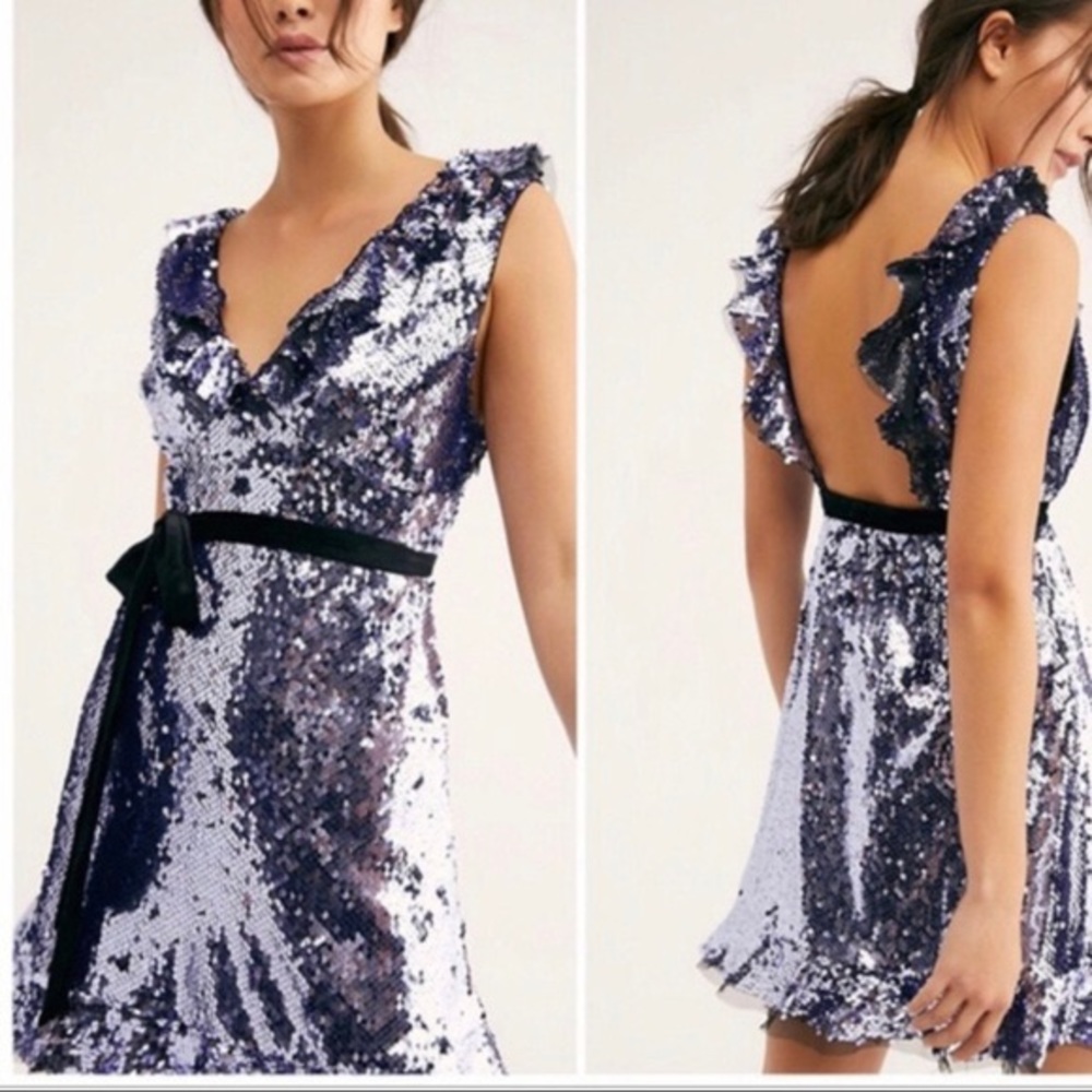 NWT FREE PEOPLE Sequin Siren Dress